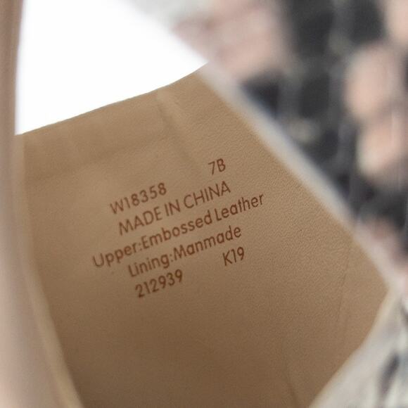 Cole Haan Philomina Python Snakeskin Wedge Heel Sandals Sz 7 - Picture 10 of 10